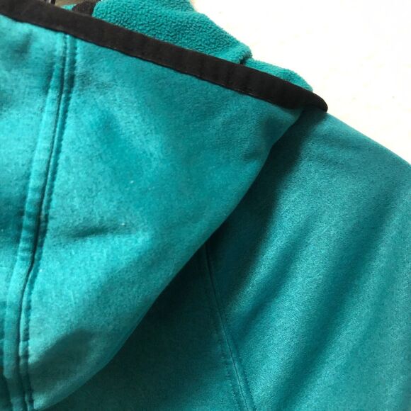 NO offers the north face jacket medium m teal blue green thin hooded pockets 1 - Picture 5 of 12